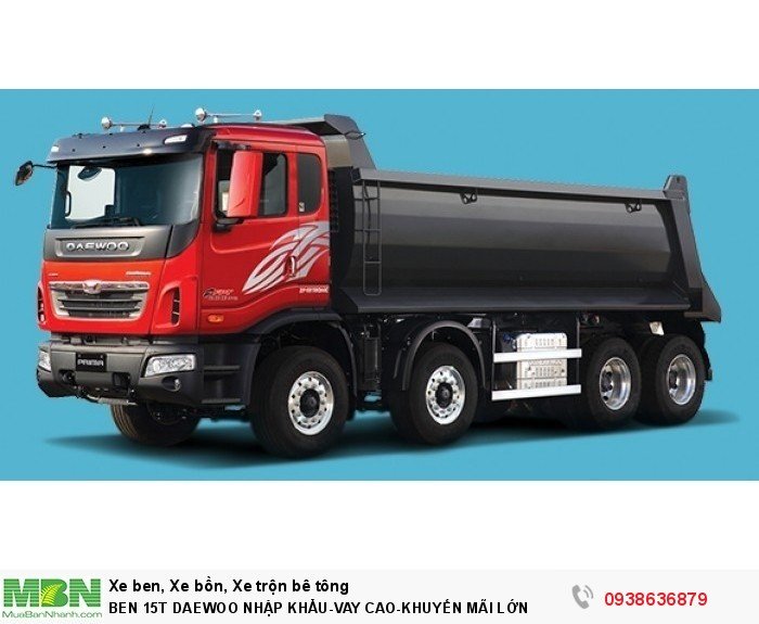 Ben 15t Daewoo Nhập Khẩu-Vay Cao-Khuyến Mãi Lớn
