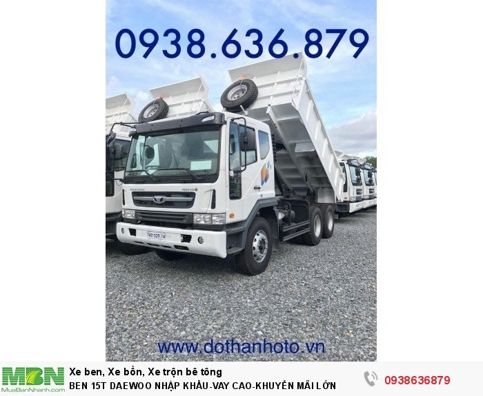 Ben 15t Daewoo Nhập Khẩu-Vay Cao-Khuyến Mãi Lớn