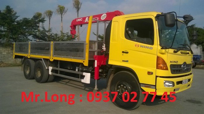 Hino 3 chân gắn cẩu, xe cẩu Hino 15 tấn , Hino 3 chân ngắn gắn cẩu , Hino FL8JTSA gắn cẩu , xe tải cẩu 15 tấn Hino , Xe tải Hino FL8JT7A, Xe cẩu Hino FL8JT7A