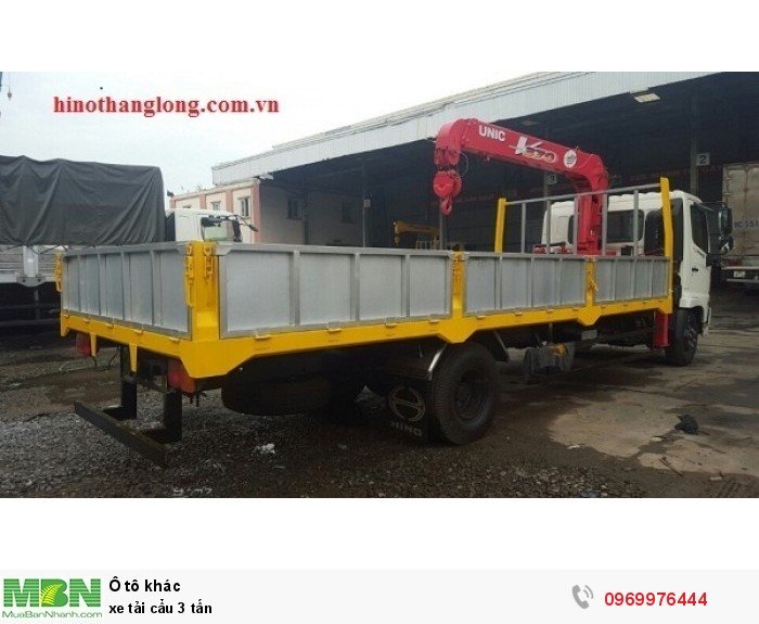 Xe tải cẩu 3 tấn -hino 6 tấn lắp cẩu 3 tấn