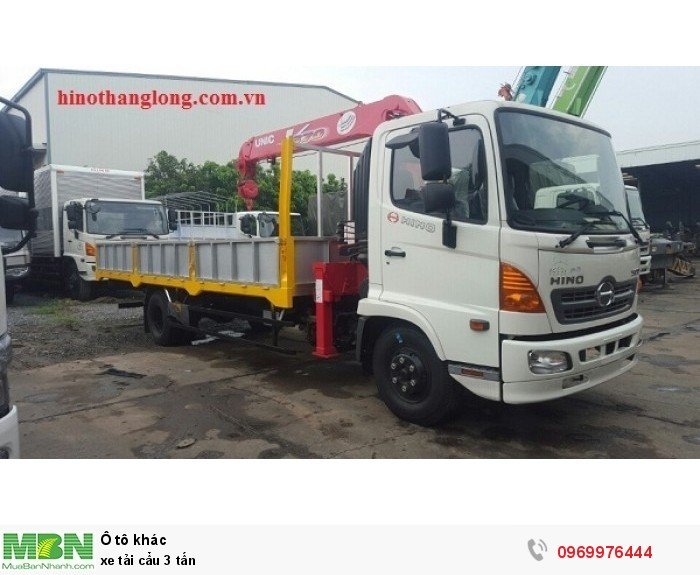 Xe tải cẩu 3 tấn -hino 6 tấn lắp cẩu 3 tấn