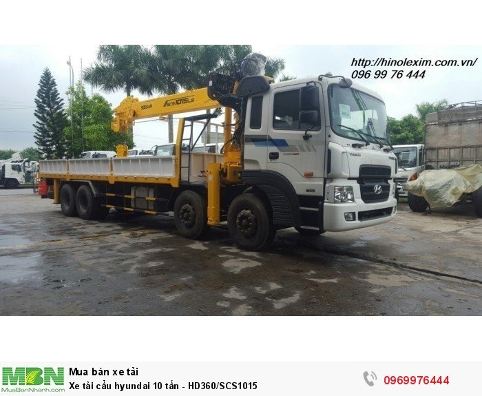 Xe tải cẩu hyundai 10 tấn - HD360/SCS1015
