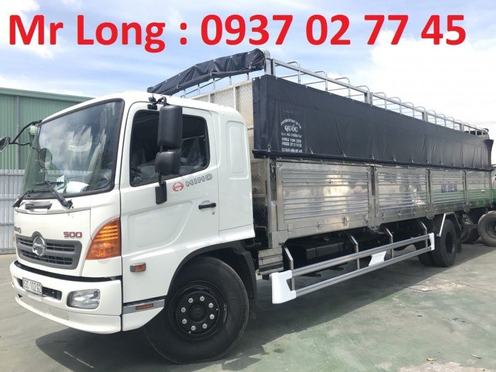 HINO FG8JPSL mui phủ , xe tải mui bạt 8 tấn hino FG , xe tải 8 tấn HINO thùng dài , HINO 8 tấn thùng dài.