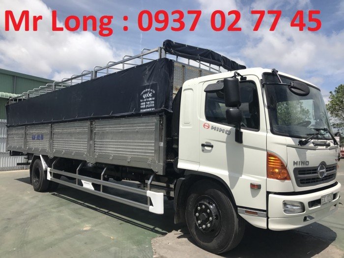 HINO FG8JPSL mui phủ , xe tải mui bạt 8 tấn hino FG , xe tải 8 tấn HINO thùng dài , HINO 8 tấn thùng dài.