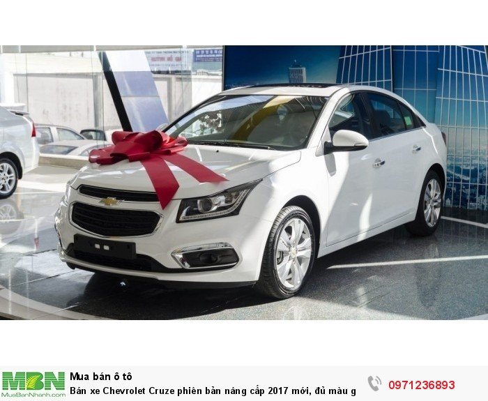 Bán xe Chevrolet Cruze phiên bản nâng cấp 2017 mới, đủ màu giao xe ngay, hỗ trợ trả góp 85% toàn quốc