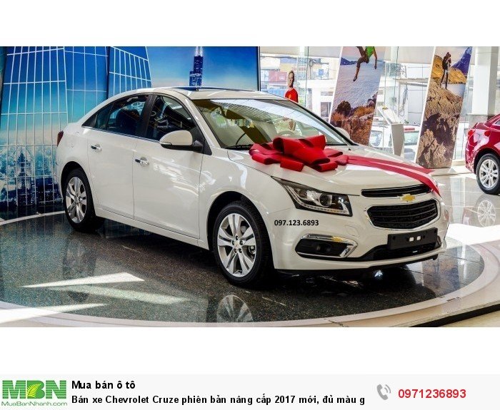 Bán xe Chevrolet Cruze phiên bản nâng cấp 2017 mới, đủ màu giao xe ngay, hỗ trợ trả góp 85% toàn quốc
