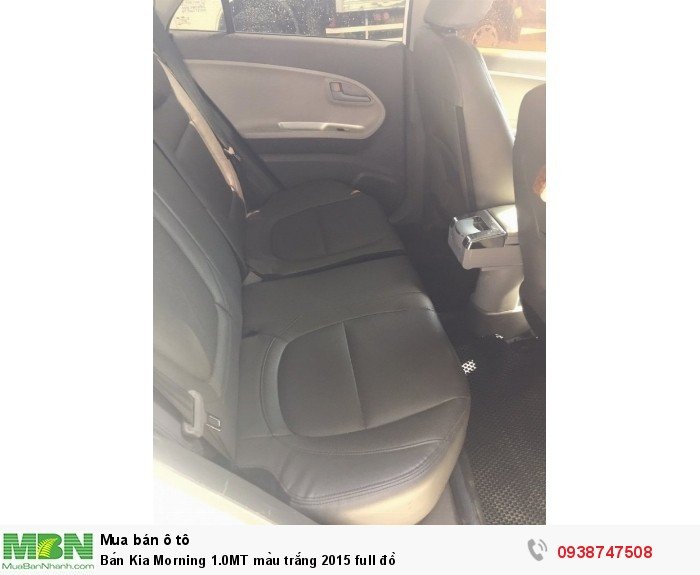 Bán Kia Morning 1.0MT màu trắng 2015 full đồ