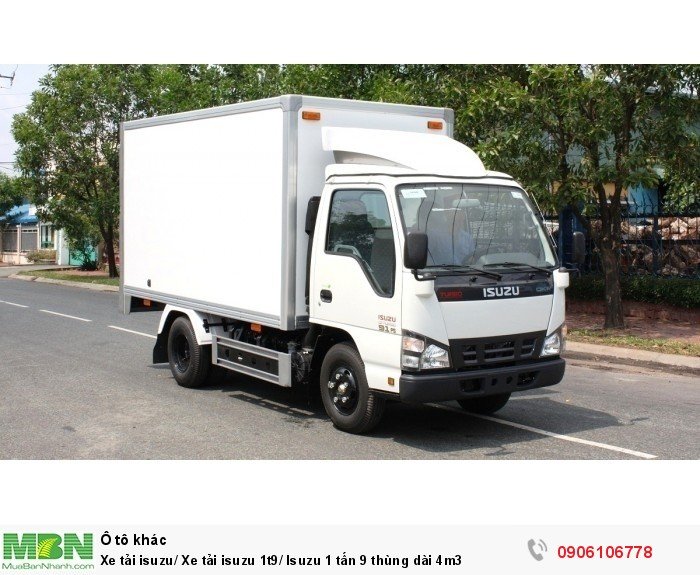 Xe tải isuzu/ Xe tải isuzu 1t9/ Isuzu 1 tấn 9 thùng dài 4m3
