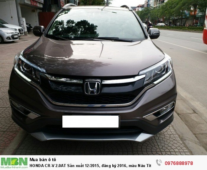 Honda CR-V 2.0AT Sản xuất 12/2015, đăng ký 2016, màu Nâu Titan, Biển Hà Nội