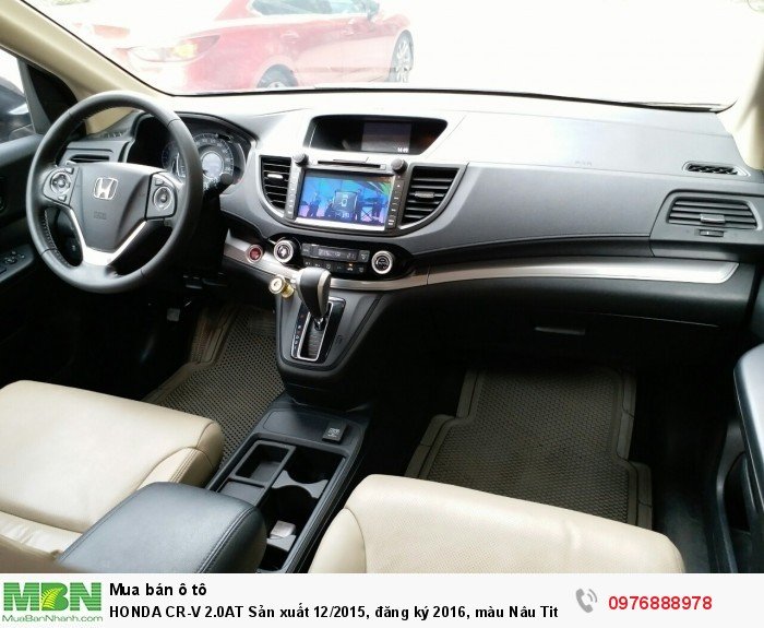 Honda CR-V 2.0AT Sản xuất 12/2015, đăng ký 2016, màu Nâu Titan, Biển Hà Nội