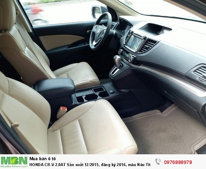 Honda CR-V 2.0AT Sản xuất 12/2015, đăng ký 2016, màu Nâu Titan, Biển Hà Nội