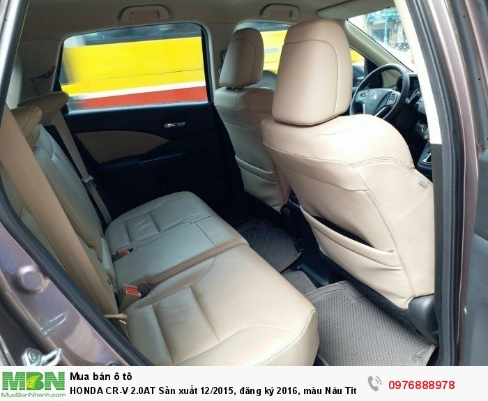 Honda CR-V 2.0AT Sản xuất 12/2015, đăng ký 2016, màu Nâu Titan, Biển Hà Nội