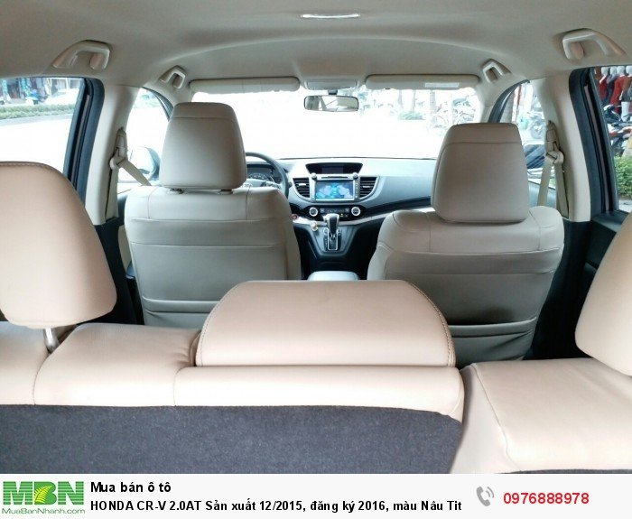 Honda CR-V 2.0AT Sản xuất 12/2015, đăng ký 2016, màu Nâu Titan, Biển Hà Nội