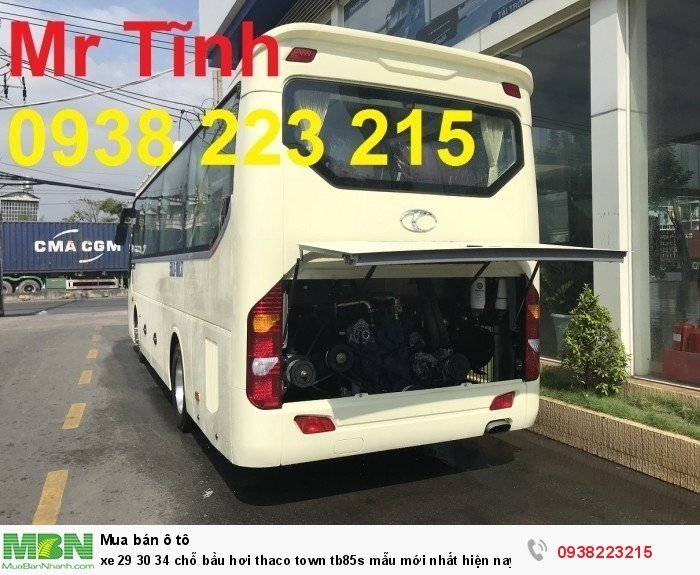 Xe 29 30 34 chỗ bầu hơi Thaco town tb85s mẫu mới nhất hiện nay