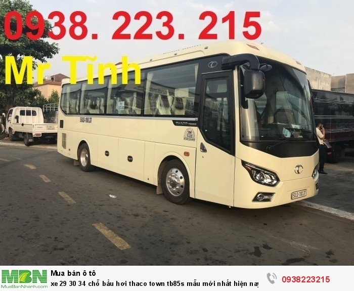 Xe 29 30 34 chỗ bầu hơi Thaco town tb85s mẫu mới nhất hiện nay