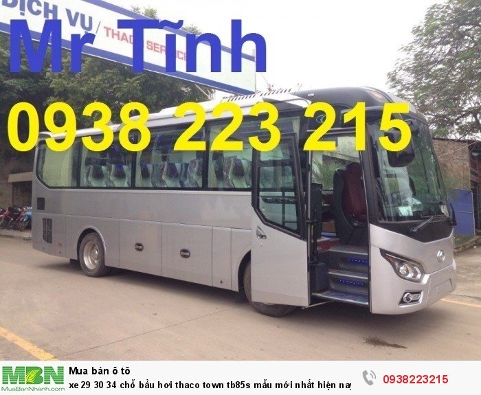 Xe 29 30 34 chỗ bầu hơi Thaco town tb85s mẫu mới nhất hiện nay