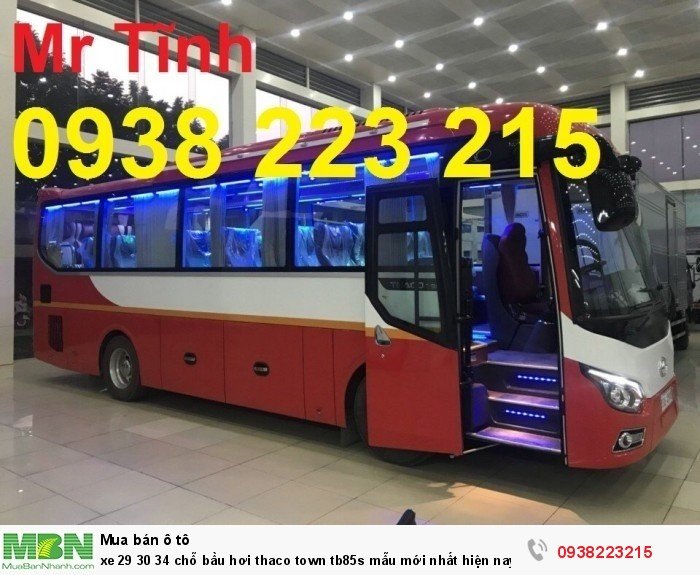 Xe 29 30 34 chỗ bầu hơi Thaco town tb85s mẫu mới nhất hiện nay