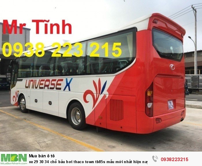 Xe 29 30 34 chỗ bầu hơi Thaco town tb85s mẫu mới nhất hiện nay