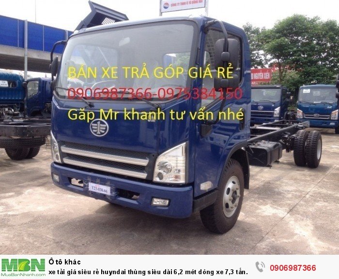 Xe tải giá siêu rẻ huyndai thùng siêu dài 6,2 mét dòng xe 7,3 tấn đời 2017