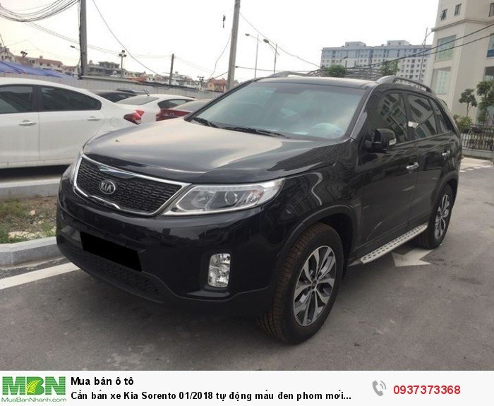 Cần bán xe Kia Sorento 01/2018 tự động màu đen phom mới đẹp