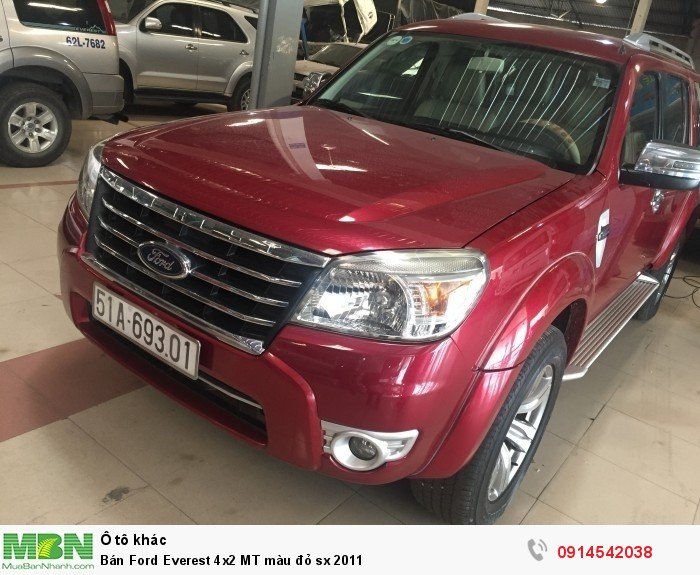 Bán Ford Everest 4x2 MT màu đỏ sx 2011