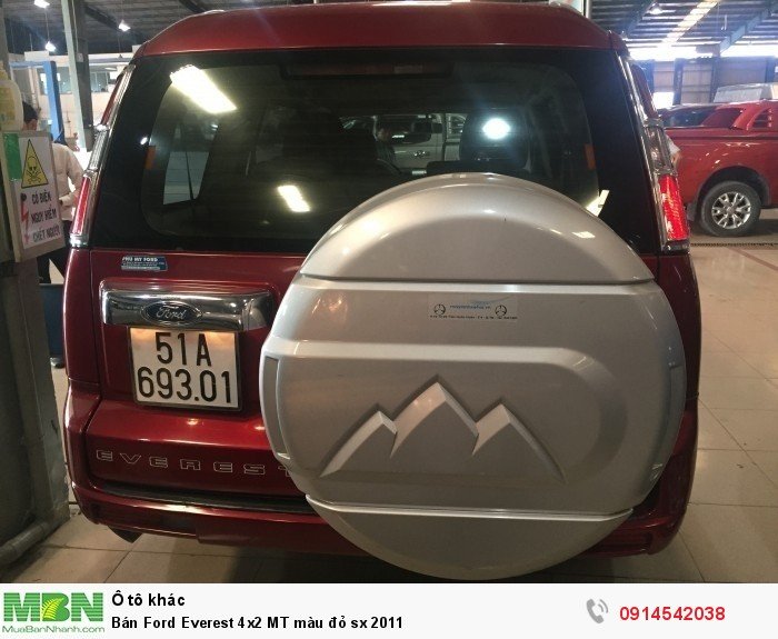 Bán Ford Everest 4x2 MT màu đỏ sx 2011