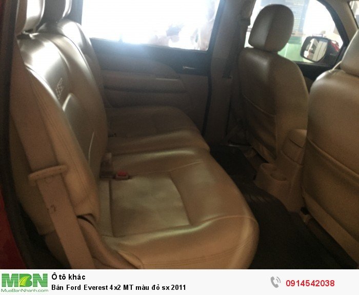 Bán Ford Everest 4x2 MT màu đỏ sx 2011