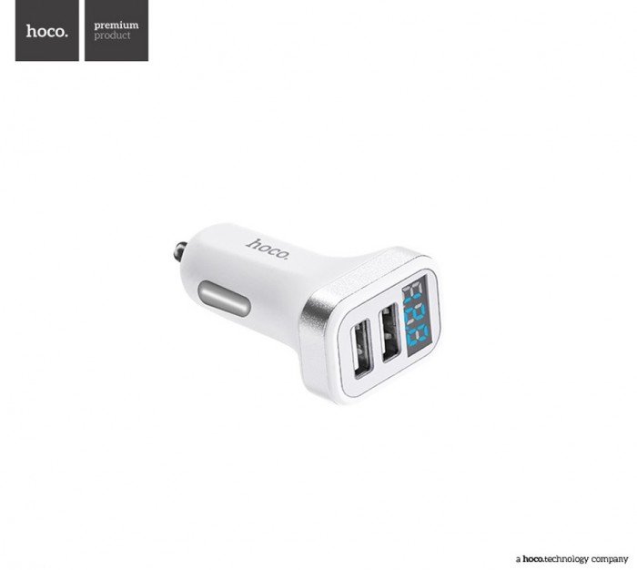 Sạc xe hơi 2 cổng USB có màn hình