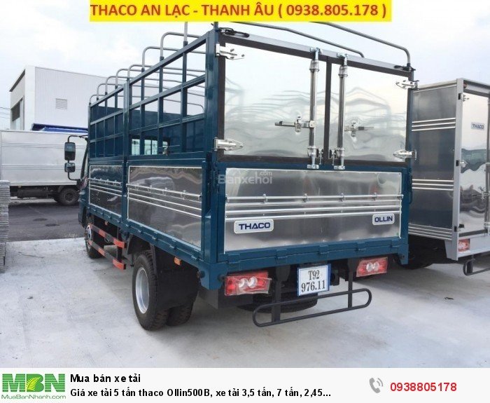 Giá xe tải 5 tấn thaco Ollin500B, xe tải 3,5 tấn, 7 tấn, 2,45 tấn. Hỗ trợ trả góp 75% giá trị xe