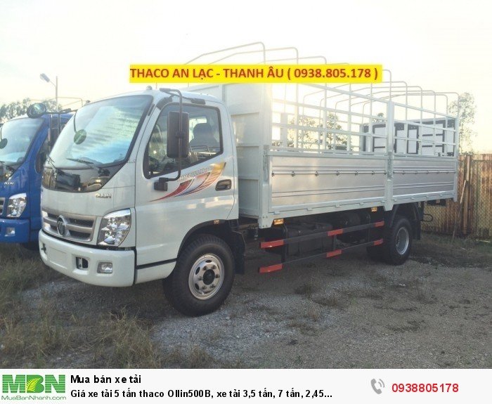 Giá xe tải 5 tấn thaco Ollin500B, xe tải 3,5 tấn, 7 tấn, 2,45 tấn. Hỗ trợ trả góp 75% giá trị xe