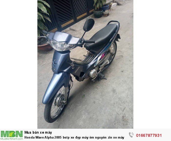 Honda Wave Alpha 2005 bstp xe đẹp máy êm nguyên zin xe máy chạy mạnh vọt lợi xăng