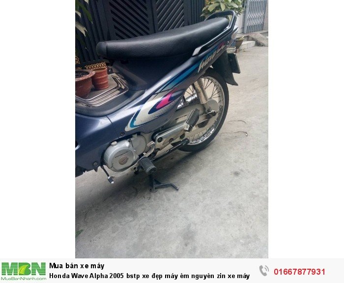 Honda Wave Alpha 2005 bstp xe đẹp máy êm nguyên zin xe máy chạy mạnh vọt lợi xăng