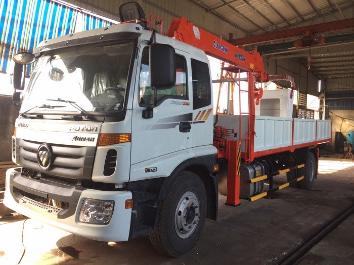 Xe Thaco Auman C160/170 gắn cẩu KANGKIM 5 Tấn 6 đốt