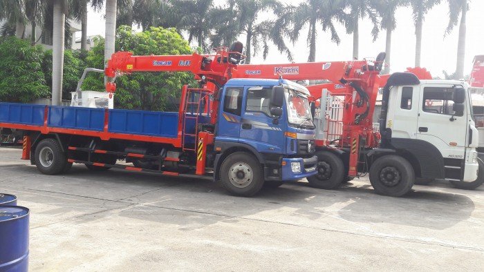 Xe Thaco Auman C160/170 gắn cẩu KANGKIM 5 Tấn 6 đốt