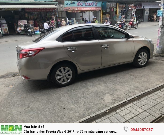 Cần bán chiếc Toyota Vios G 2017 tự động màu vàng cát cực đẹp