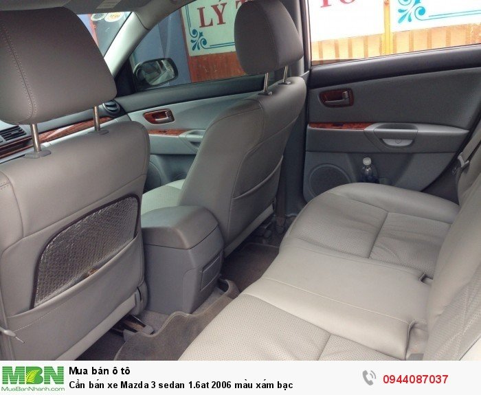 Cần bán xe Mazda 3 Sedan 1.6at 2006 màu xám bạc