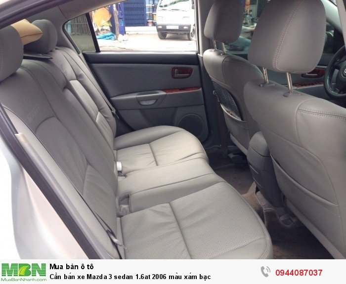Cần bán xe Mazda 3 Sedan 1.6at 2006 màu xám bạc