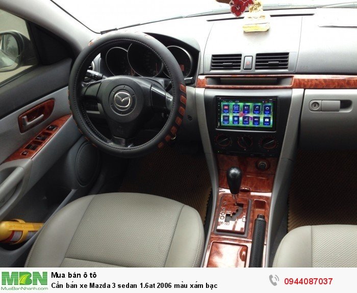 Cần bán xe Mazda 3 Sedan 1.6at 2006 màu xám bạc