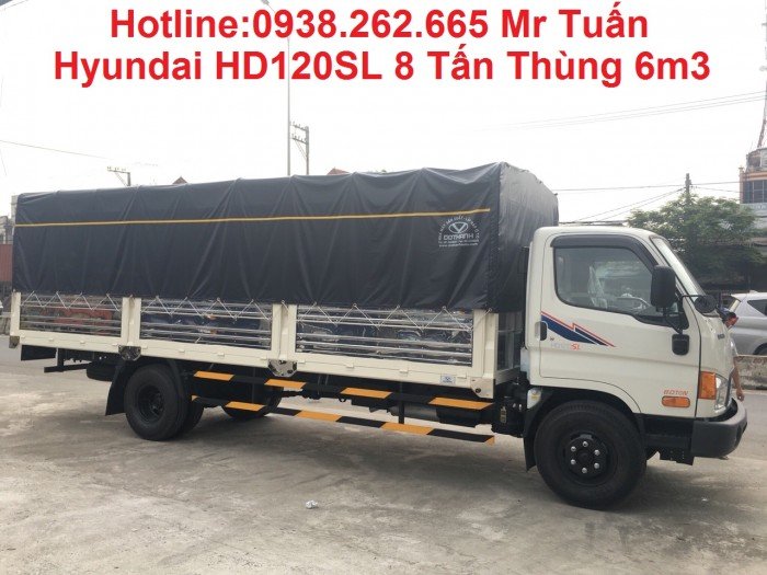 Hyundai HD120SL 8 tấn thùng 6m3. Khuyến mãi trước bạ