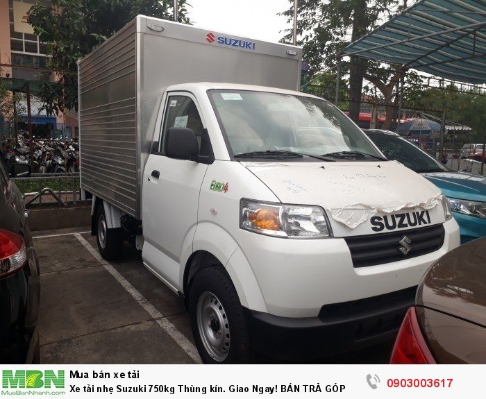 Xe tải nhẹ Suzuki 750kg Thùng kín. Giao Ngay! BÁN TRẢ GÓP