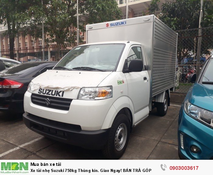 Xe tải nhẹ Suzuki 750kg Thùng kín. Giao Ngay! BÁN TRẢ GÓP