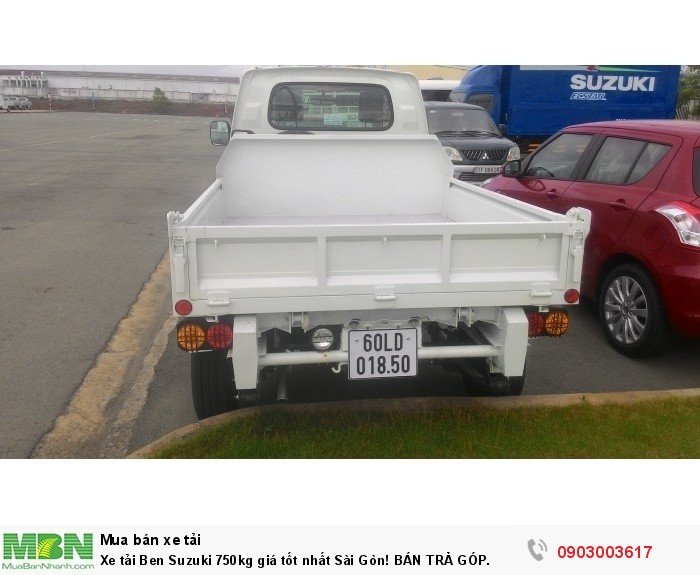Xe tải Ben Suzuki 750kg giá tốt nhất Sài Gòn! BÁN TRẢ GÓP.