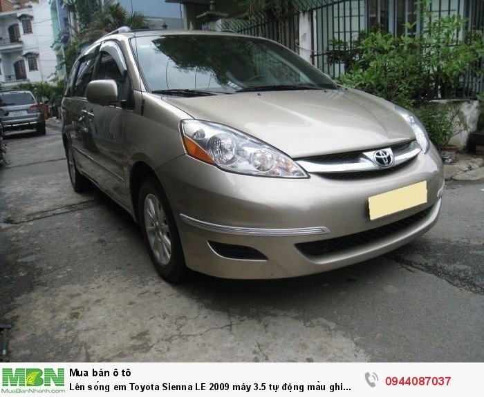 Lên sóng em Toyota Sienna LE 2009 máy 3.5 tự động màu ghi vàng