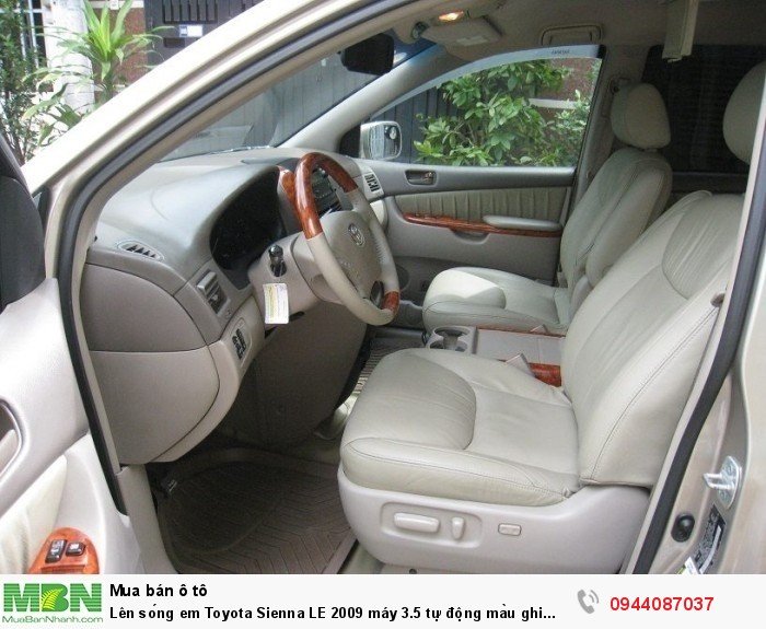 Lên sóng em Toyota Sienna LE 2009 máy 3.5 tự động màu ghi vàng