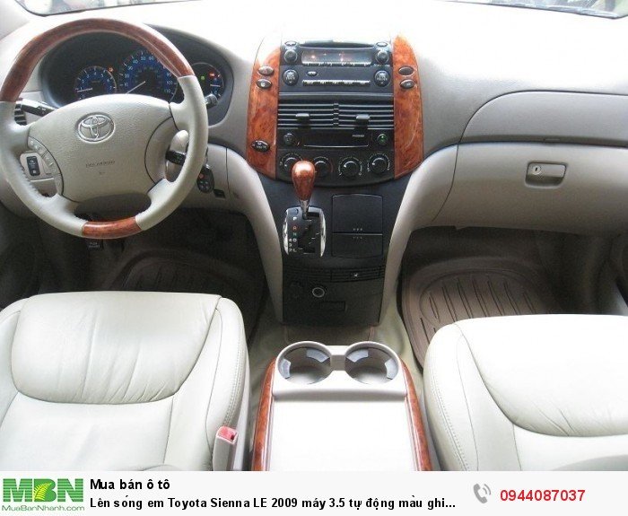 Lên sóng em Toyota Sienna LE 2009 máy 3.5 tự động màu ghi vàng
