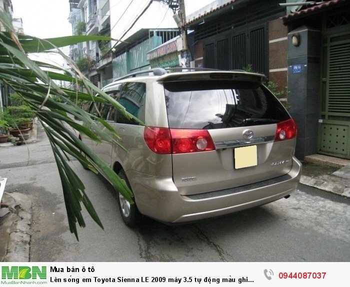 Lên sóng em Toyota Sienna LE 2009 máy 3.5 tự động màu ghi vàng