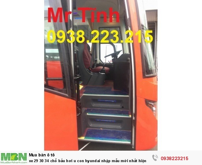 Xe 29 30 34 chỗ bầu hơi u con Hyundai nhập mẫu mới nhất hiện nay
