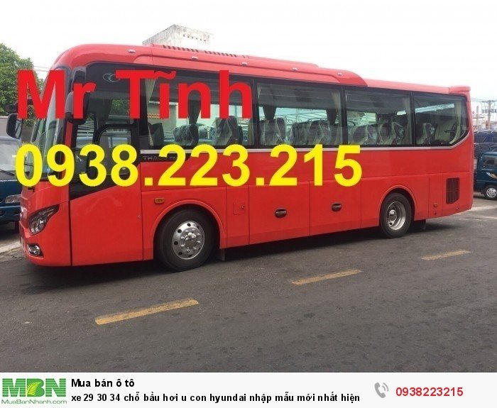 Xe 29 30 34 chỗ bầu hơi u con Hyundai nhập mẫu mới nhất hiện nay