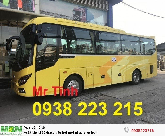 Xe 29 chỗ tb85 Thaco bầu hơi mới nhất tại tp HCM
