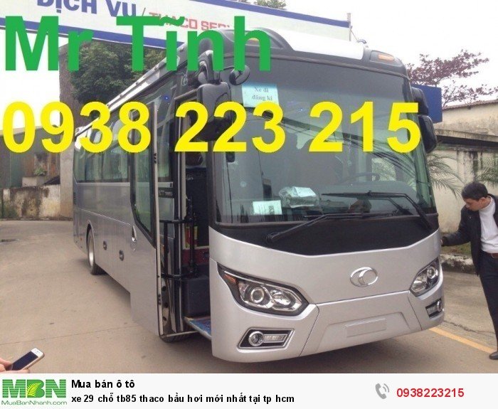 Xe 29 chỗ tb85 Thaco bầu hơi mới nhất tại tp HCM